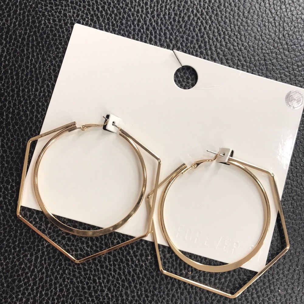 Gold hoop earrings